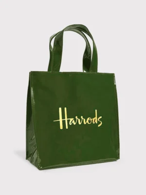 Harrods 燙金PVC漆皮手提包