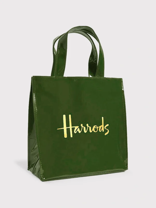 Harrods 燙金PVC漆皮手提包