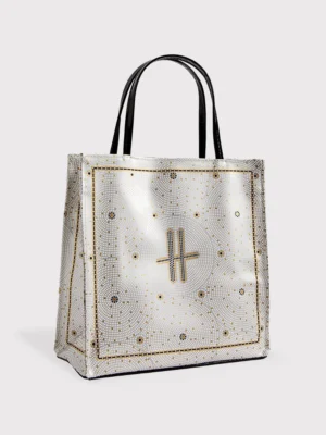 Harrods 磚紋藝術PVC細把手手提包