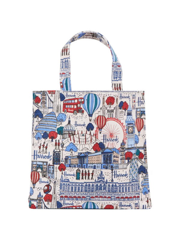 Harrods 歡樂嘉年華帆布印花手提包