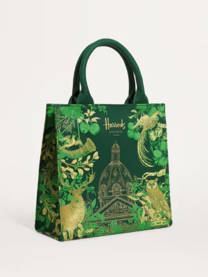 Harrods 燙金提花設計質感手提包