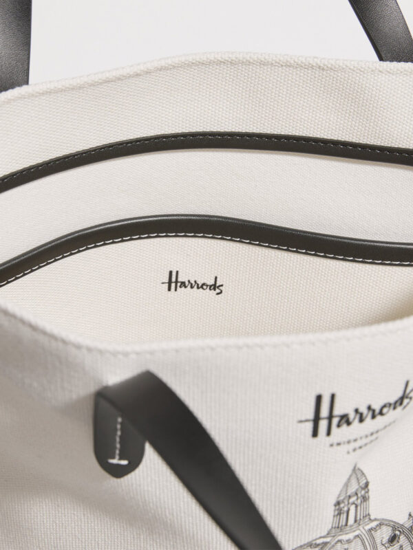 HDBA2532002_3w Harrods 騎士橋建築帆布皮革手提包