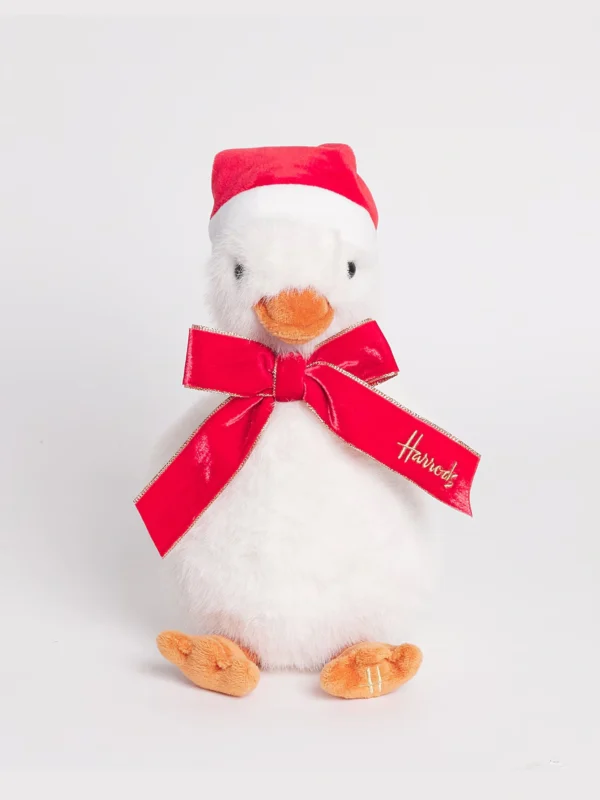 Harrods 2025毛茸茸聖誕小白鵝絨毛娃娃