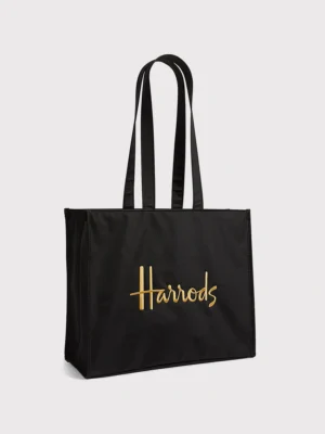 Harrods 刺繡Logo肩背托特包