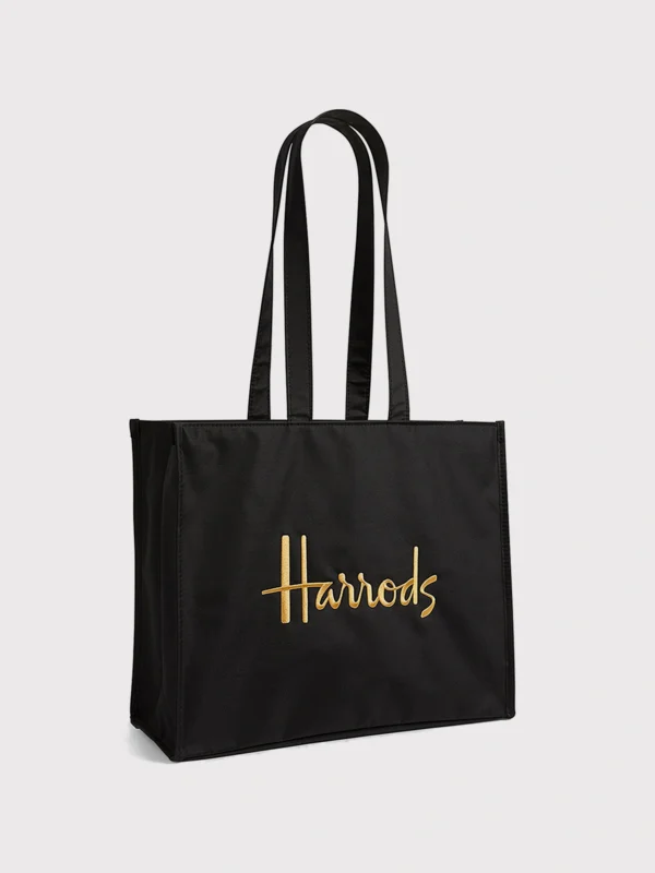 Harrods 刺繡Logo肩背托特包 Harrods 刺繡Logo肩背托特包