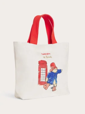 Harrods 柏寧頓熊印花帆布手提包