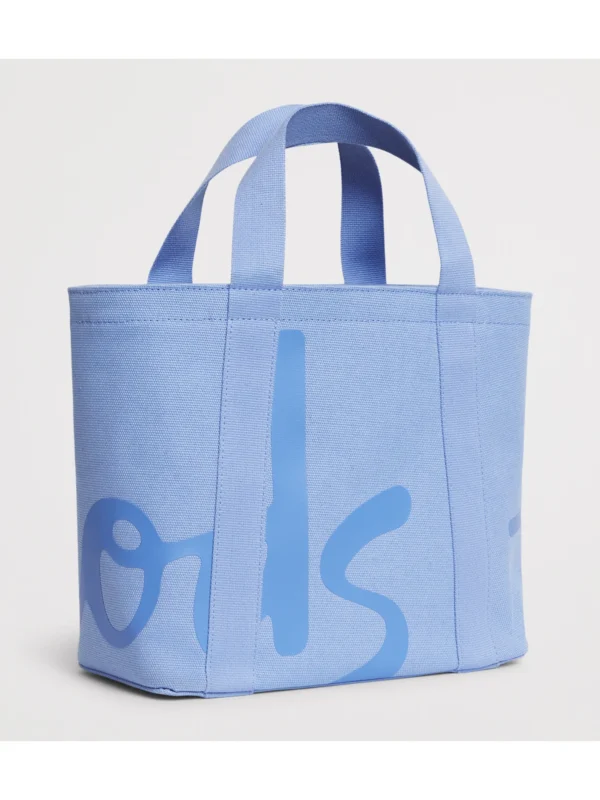 HARRODS Small Cotton Logo Tote Bag_3 Harrods 手提袋精緻品牌 Logo 印刷與 100% 純棉材質細節特寫