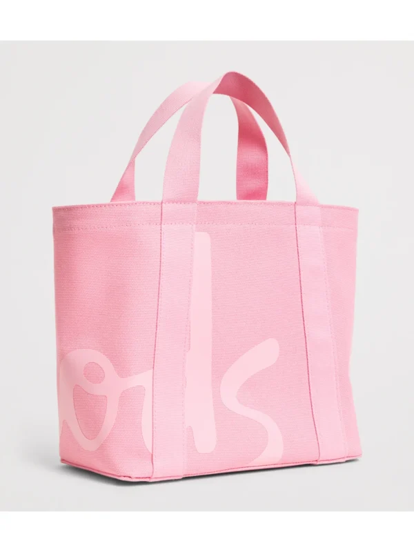 HARRODS Small Cotton Logo Tote Bag_3 Harrods 手提袋精緻品牌 Logo 印刷與 100% 純棉材質細節特寫