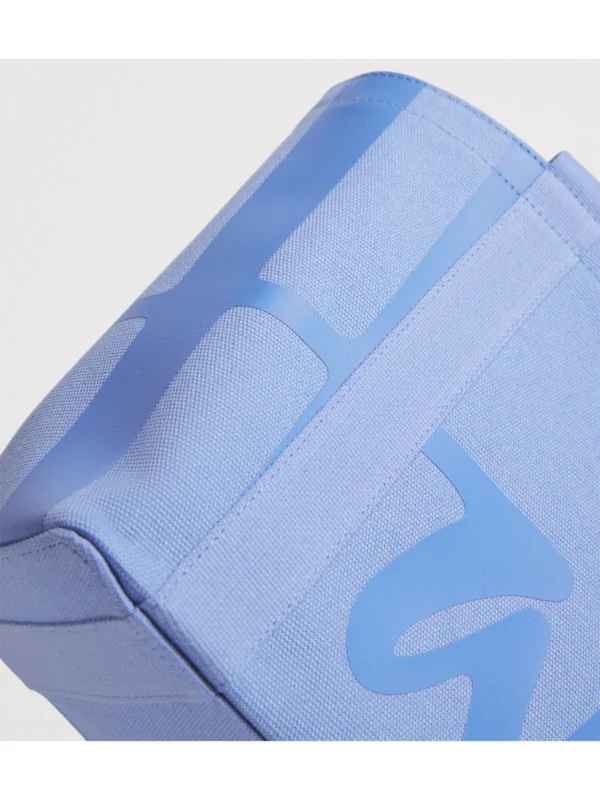 HARRODS Small Cotton Logo Tote Bag_6 Harrods 手提袋精緻品牌 Logo 印刷與 100% 純棉材質細節特寫