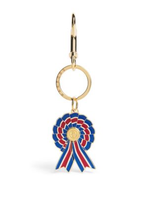 Harrods 金屬玫瑰花飾鑰匙圈