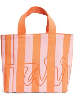 Harrods 全棉條紋Logo手提袋