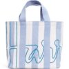 HDBA2612002-62 Harrods 全棉條紋Logo手提袋