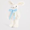 Harrods 藍蝴蝶結兔子絨毛娃娃
