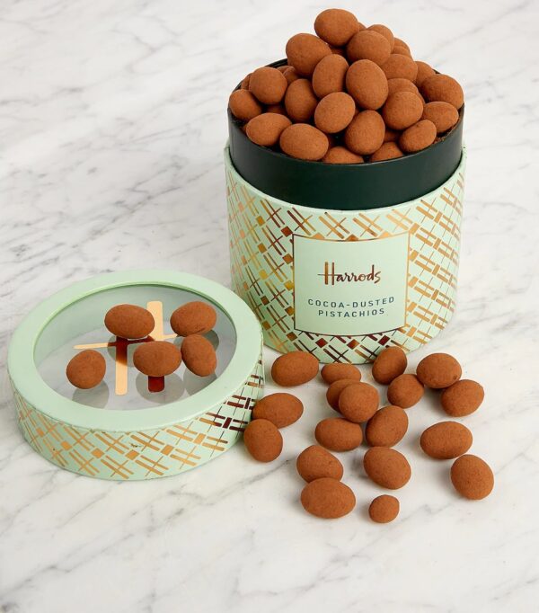 HF unikorn 英國代購 - Harrods 可可粉開心果巧克力完整包裝與防撞展示