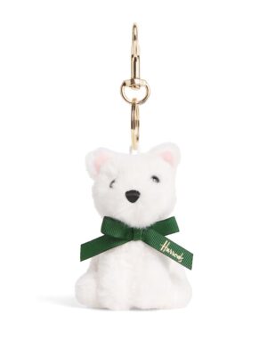 HDAK2610011-00 英國 Harrods 西高地白梗犬絨毛娃娃鑰匙圈/包包吊飾 正面外觀