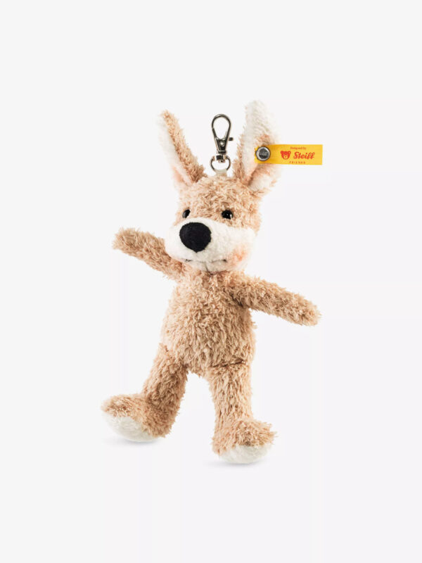 SFAK2530007-84_1 Steiff 兔子毛絨玩具原廠標籤與銀色五金配件細節,確保正品代購品質