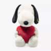 德國Steiff SNOOPY 不銹鋼耳釦愛心史努比絨毛玩偶 七夕送禮 白色情人節 女友生日禮物