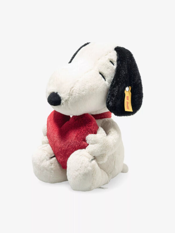 德國Steiff SNOOPY 不銹鋼耳釦愛心史努比絨毛玩偶 七夕送禮 白色情人節 女友生日禮物