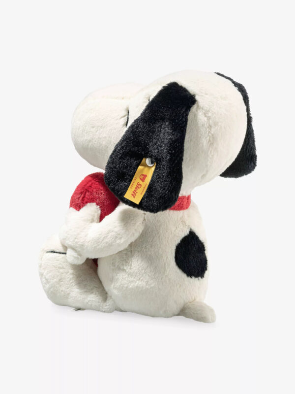 德國Steiff SNOOPY 不銹鋼耳釦愛心史努比絨毛玩偶 七夕送禮 白色情人節 女友生日禮物
