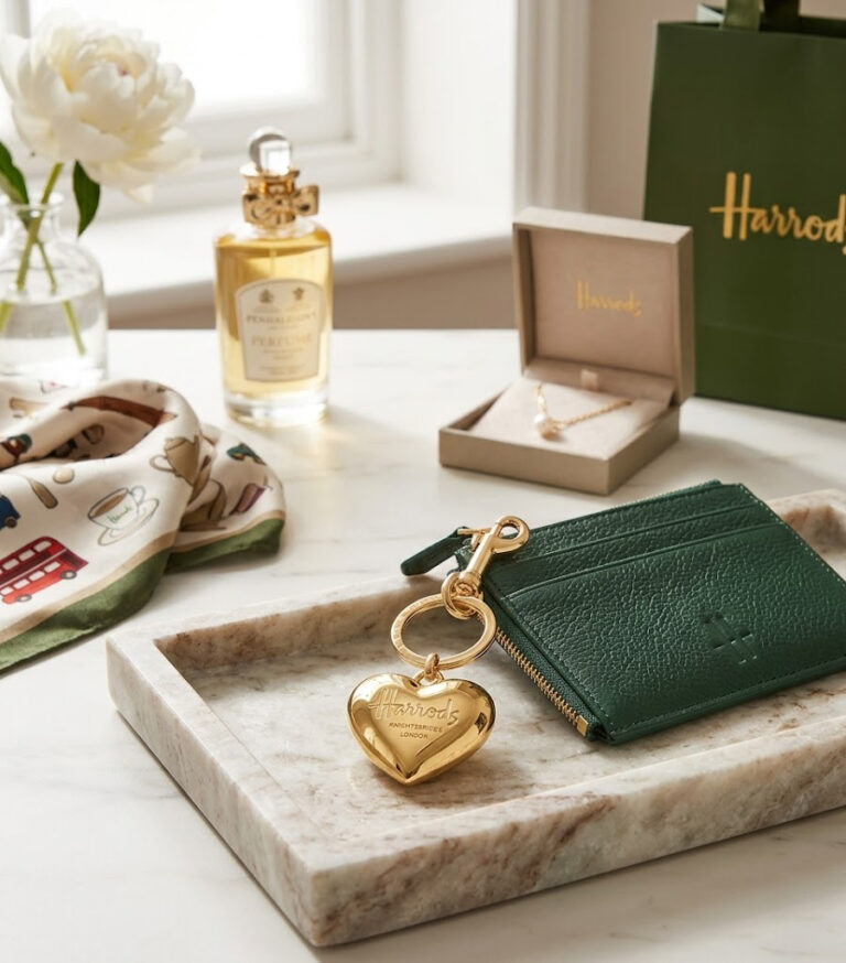 Harrods 金屬心形鑰匙圈