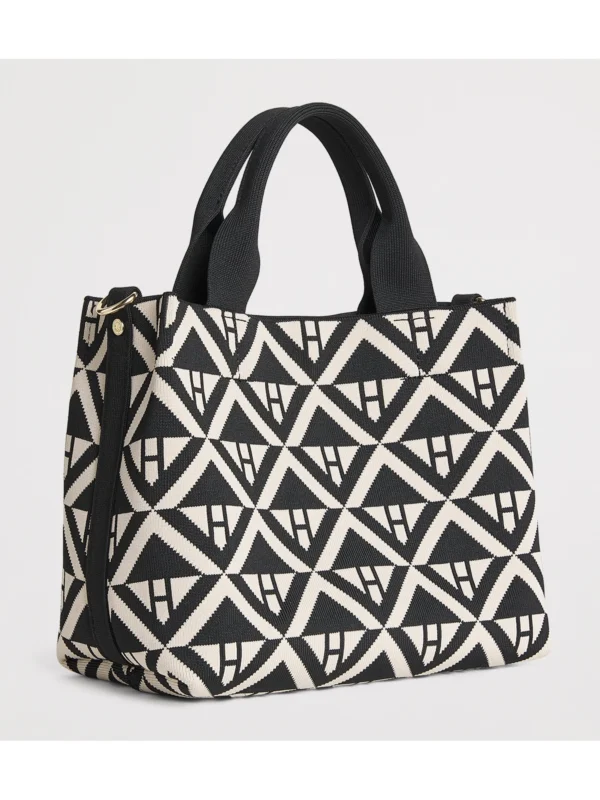 Harrods 黑色環保女包側面與立體包身剪裁