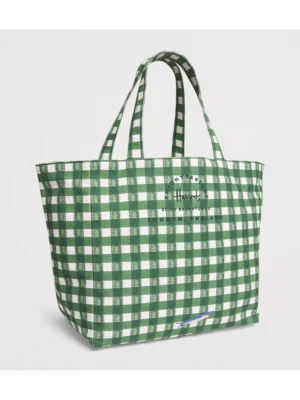 Harrods女用大容量托特包-100%純棉帆布材質與雙提手設計細節