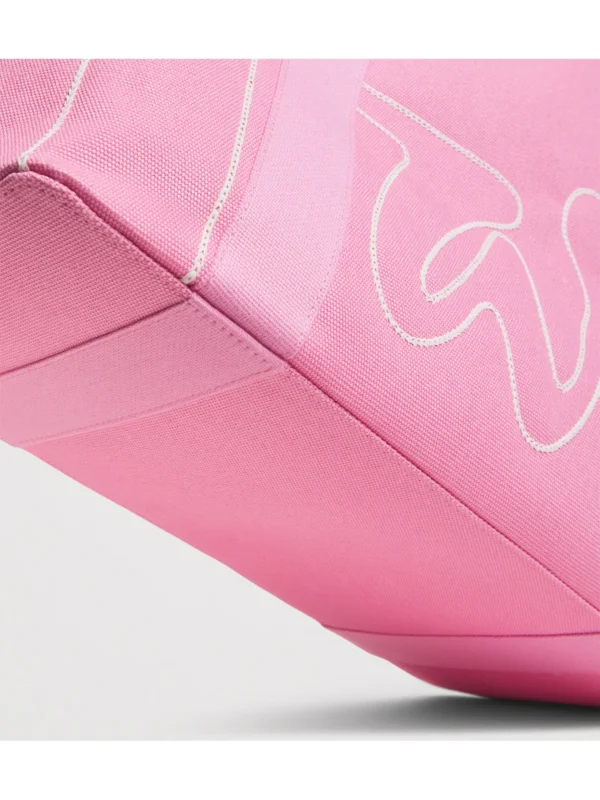 Harrods 16盎司重磅厚帆布材質與經典品牌 Logo 電繡細節 (粉紅)