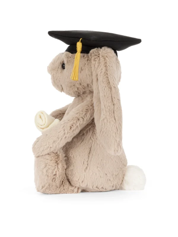 JCDB2610004-83_3 Bashful Bunny Graduation Outfit (31cm) Jellycat 經典邦尼兔畢業款側面視角,適合做為畢業季紀念禮物