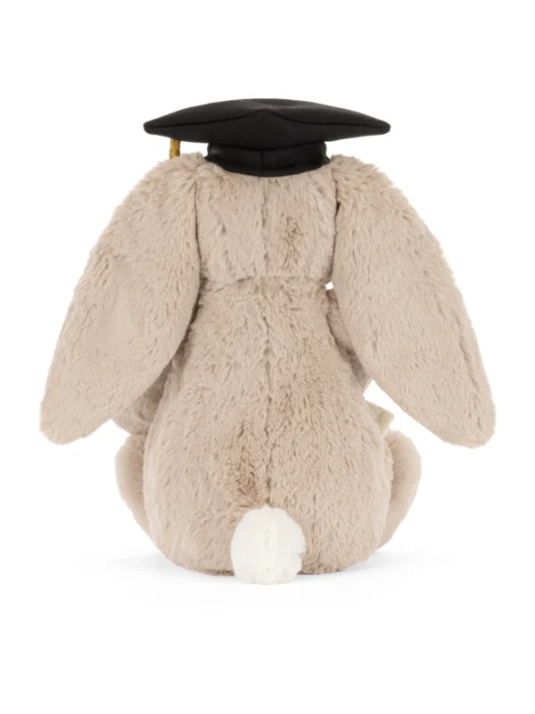 JCDB2610004-83_4 Bashful Bunny Graduation Outfit (31cm) 英國正品代購 Jellycat 畢業兔娃娃背部細節與柔和的咖啡色調