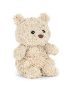 側面視角的 Jellycat 巴塞洛繆小熊，完美呈現英國正版絨毛娃娃的立體剪裁與高質感材質