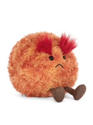 Jellycat 火星娃娃 22cm 側面蓬鬆眉毛與柔軟細節展示