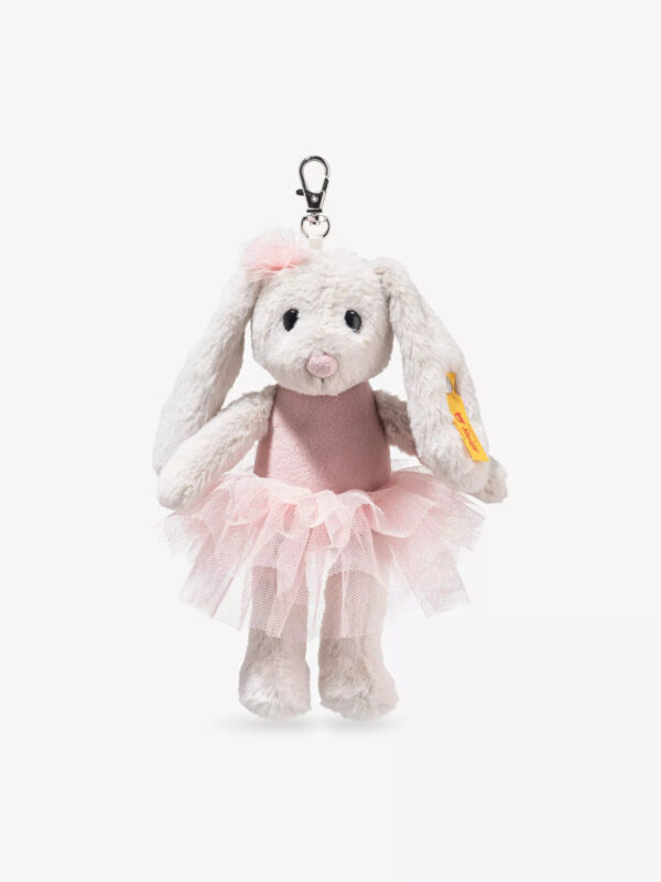 SFAK2610001-12 德國 Steiff Hoppie 粉紅芭蕾舞兔子包包吊飾正面照 - 英國代購正版絨毛掛飾