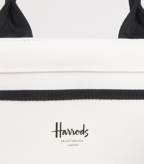 Harrods 蕾絲印花復古花卉圖騰手提肩背兩用摺疊購物袋