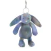 JELLYCAT Zodihop Luxe Bunny bag Charm_1 英國 Jellycat Zodihop 太空奢華兔子鑰匙圈吊飾正面照 - 神秘星系藍色絨毛與精緻刺繡細節