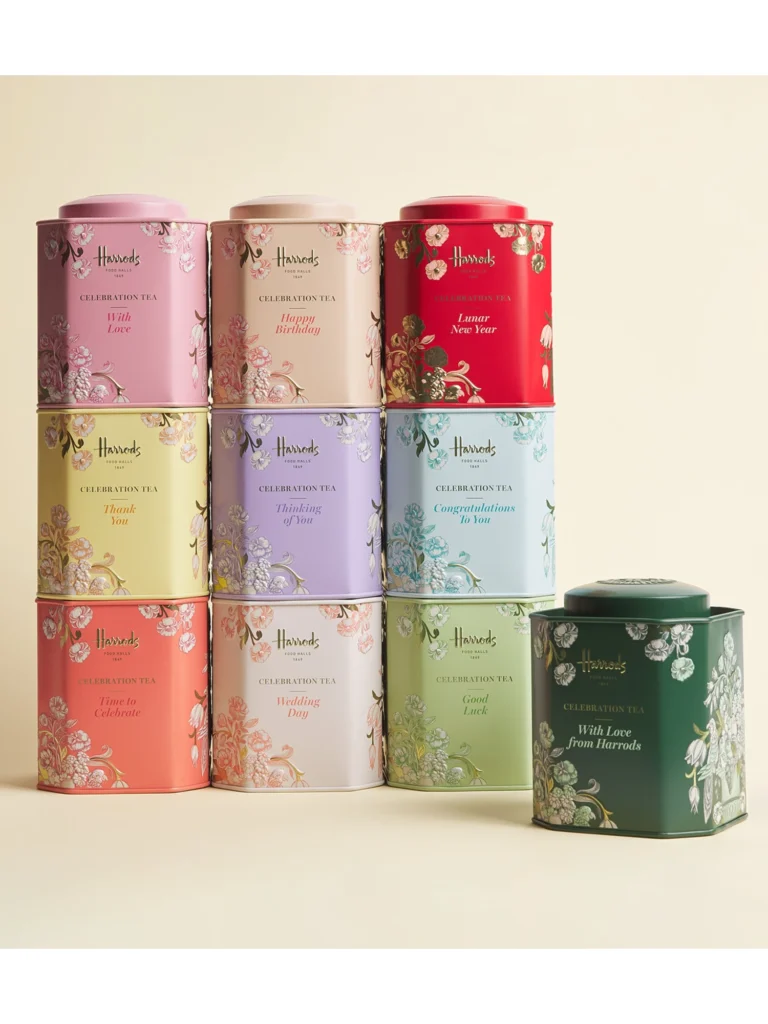 HF unikorn 英國代購 Harrods 經典茶葉紀念鐵罐系列展示